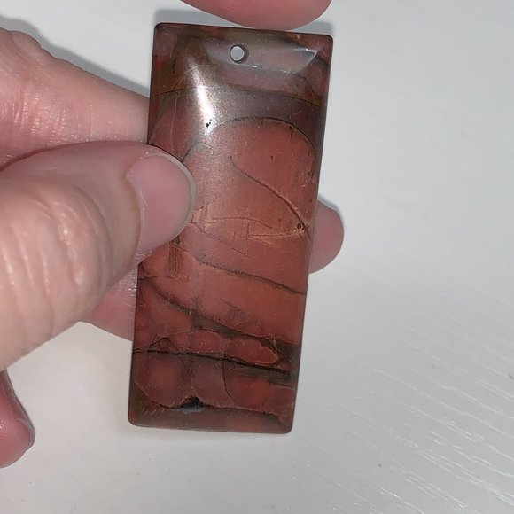 Rectangular Picasso Jasper Pendant - Picture 2 of 4